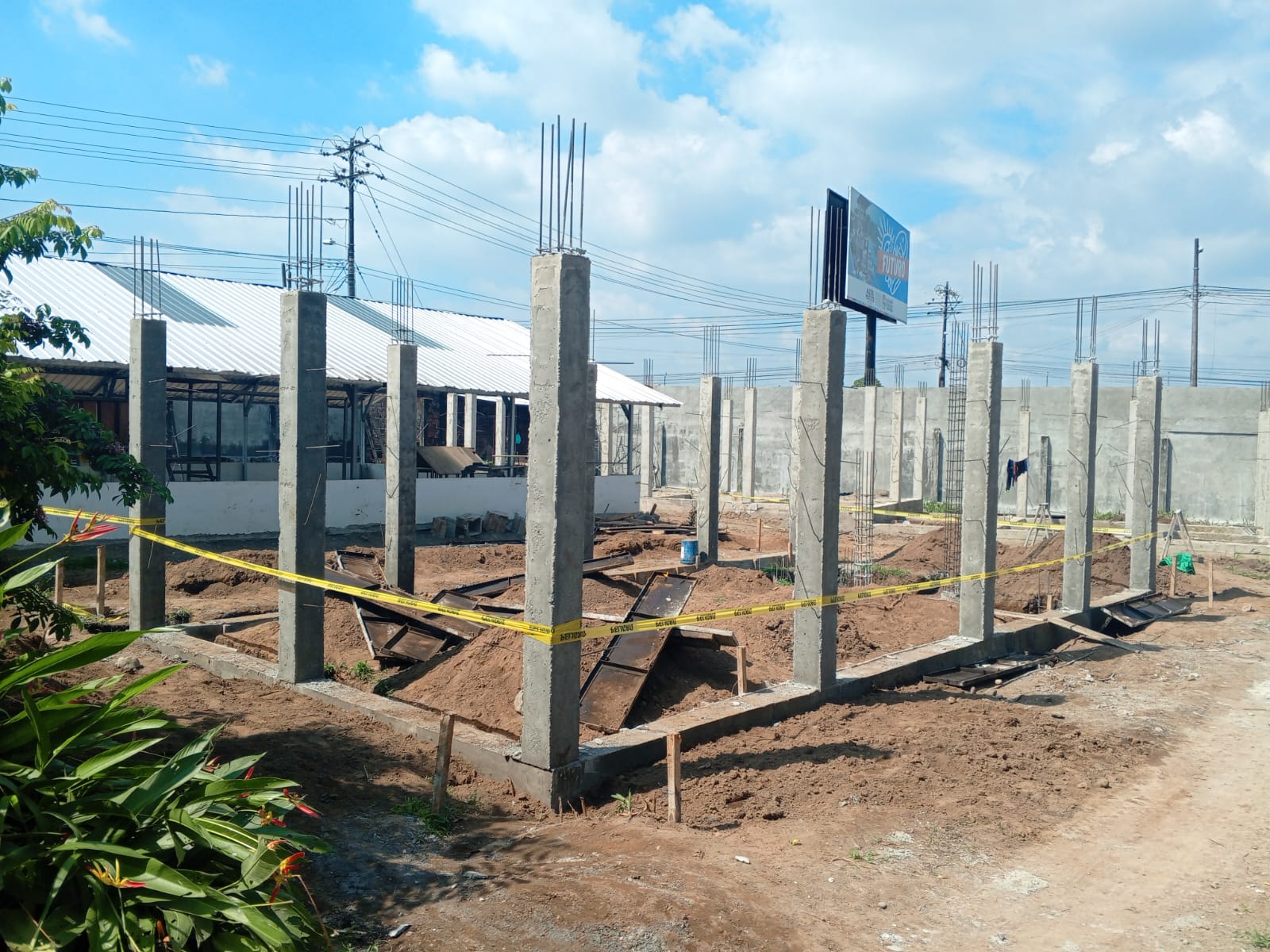 School: Fundering tweede gebouw